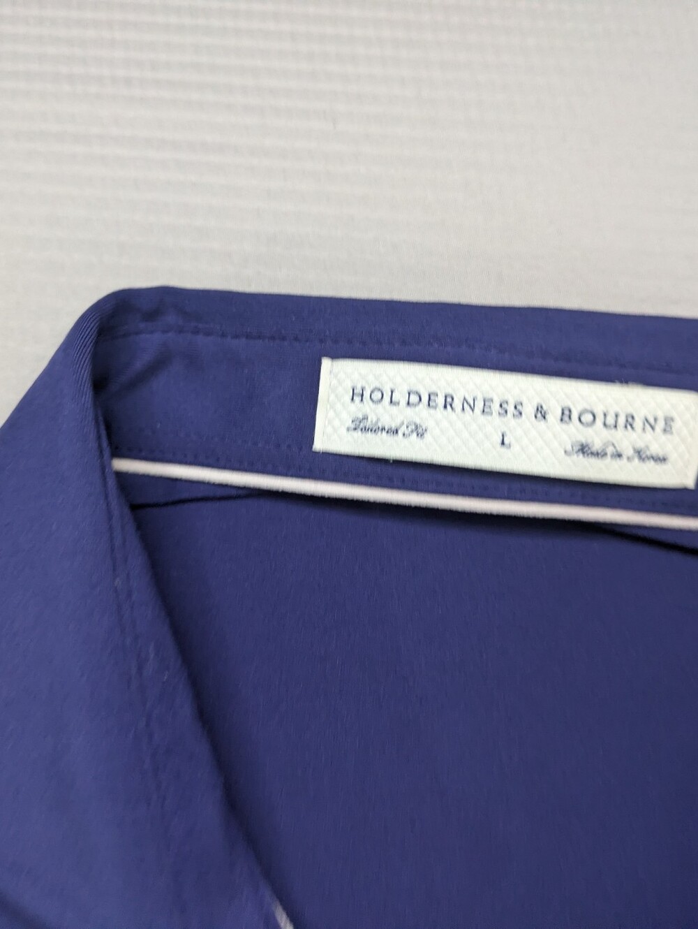 Holderness Bourne Tailored Fit Golf Polo Shirt Blue L International Country Club - Picture 4 of 8